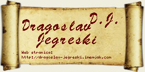 Dragoslav Jegreški vizit kartica